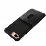 Wholesale iPhone 8 Plus / 7 Plus Pro Card Slot Armor PU Leather Case (Black)
